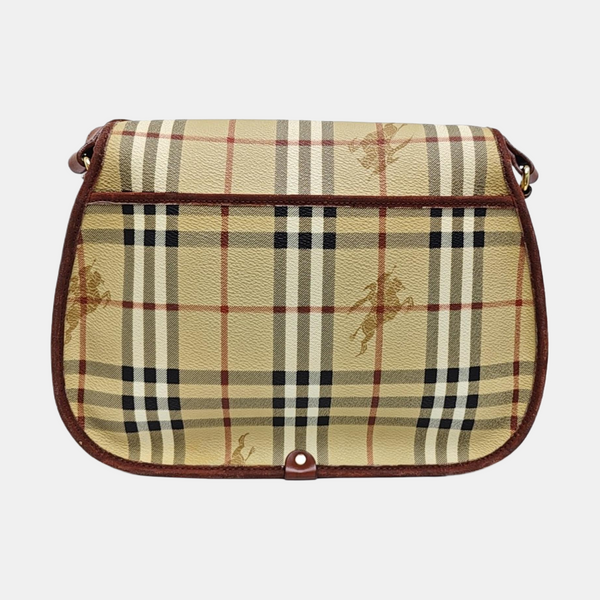 Coated Canvas Shoulder Bag Beige