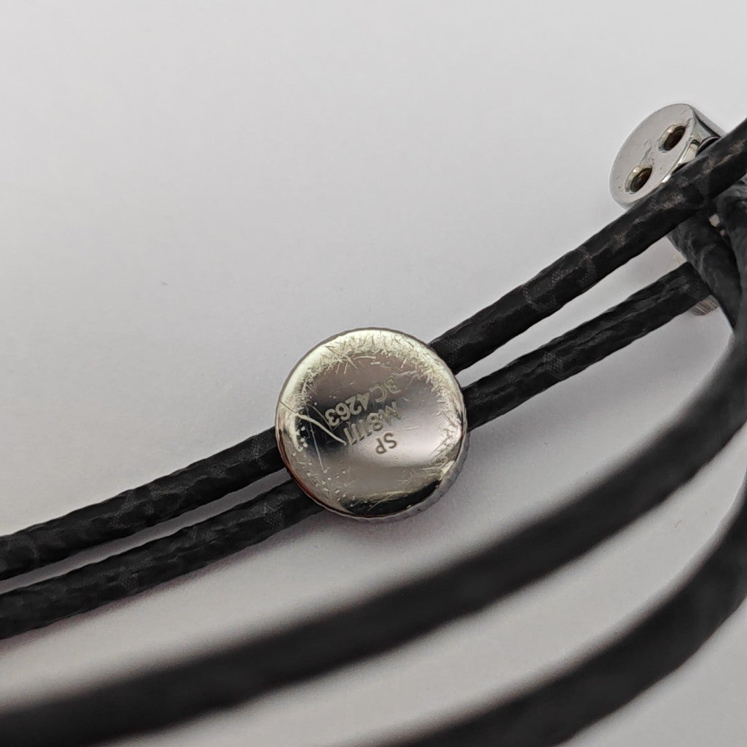 Coated Canvas Black Bangle