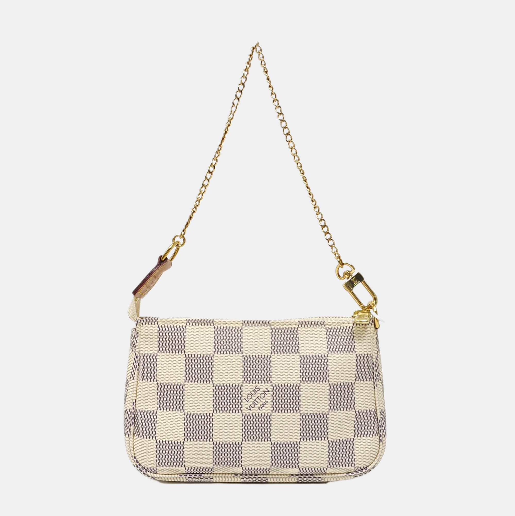 Authenticated pre-owned  ACCESSOIRES Mini Coated Canvas White - Top Handle Bag at Looply