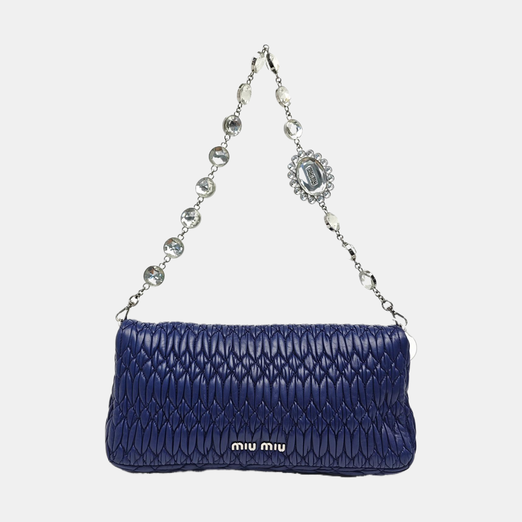 Quilted Lambskin Shoulder Bag Blue