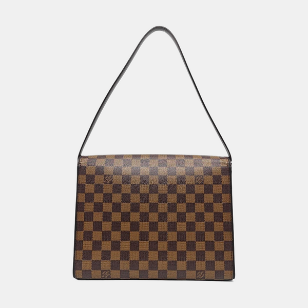 TRIBECA Damier Ebene Coated Canvas Brown
