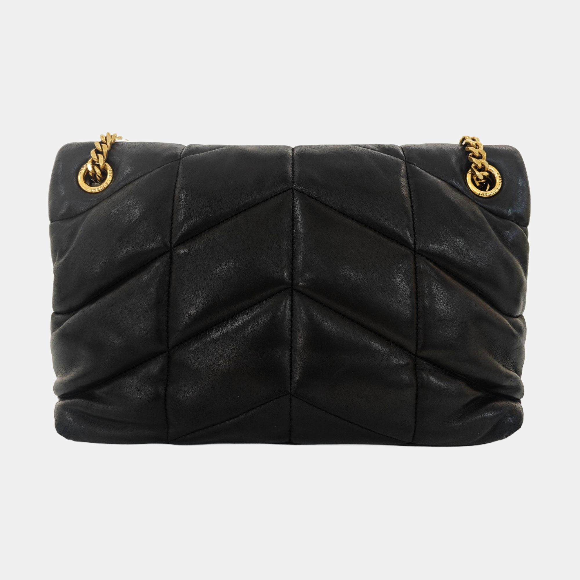 PUFFER Small Quilted Lambskin Black