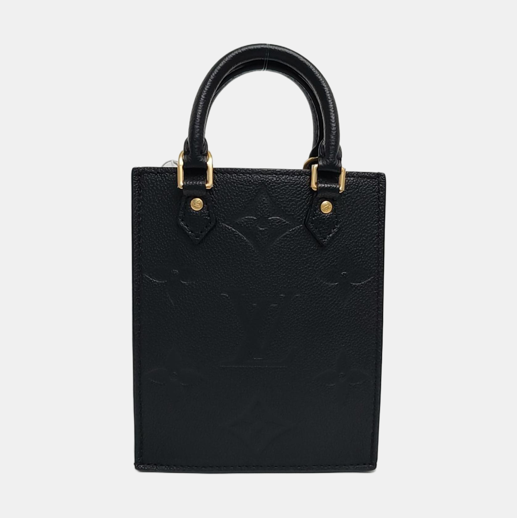 SAC PLAT Mini Calfskin Black