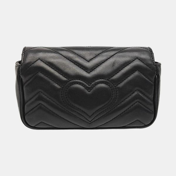 GG Marmont Mini Quilted Calfskin Black