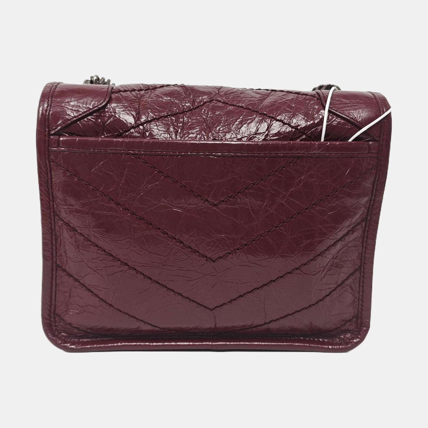 Authenticated pre-owned  NIKI Mini Quilted Calfskin Burgundy - Shoulder Bag at Looply