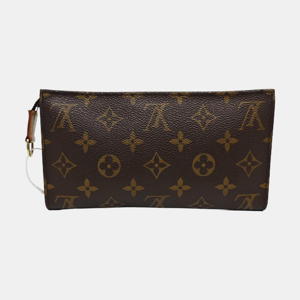 Monogram Coated Canvas Clutch Brown