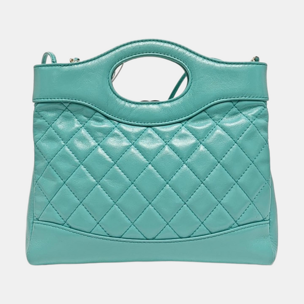 CHANEL 31 Mini Quilted Calfskin Blue