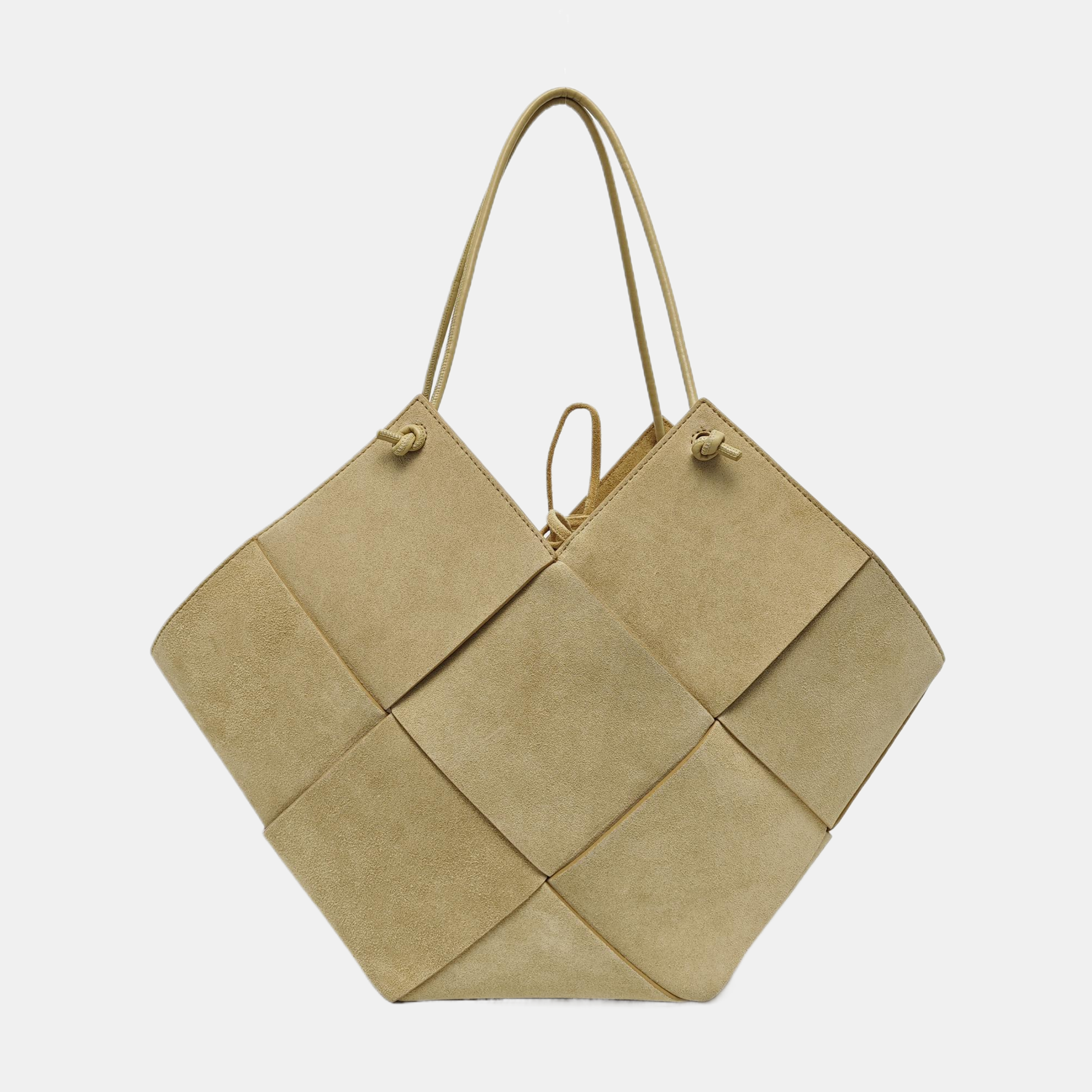 Suede Tote Bag Beige