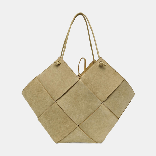 Suede Tote Bag Beige