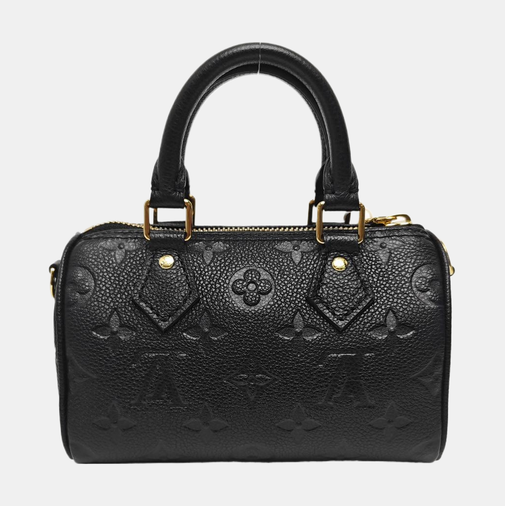 SPEEDY Nano Monogram Calfskin Black
