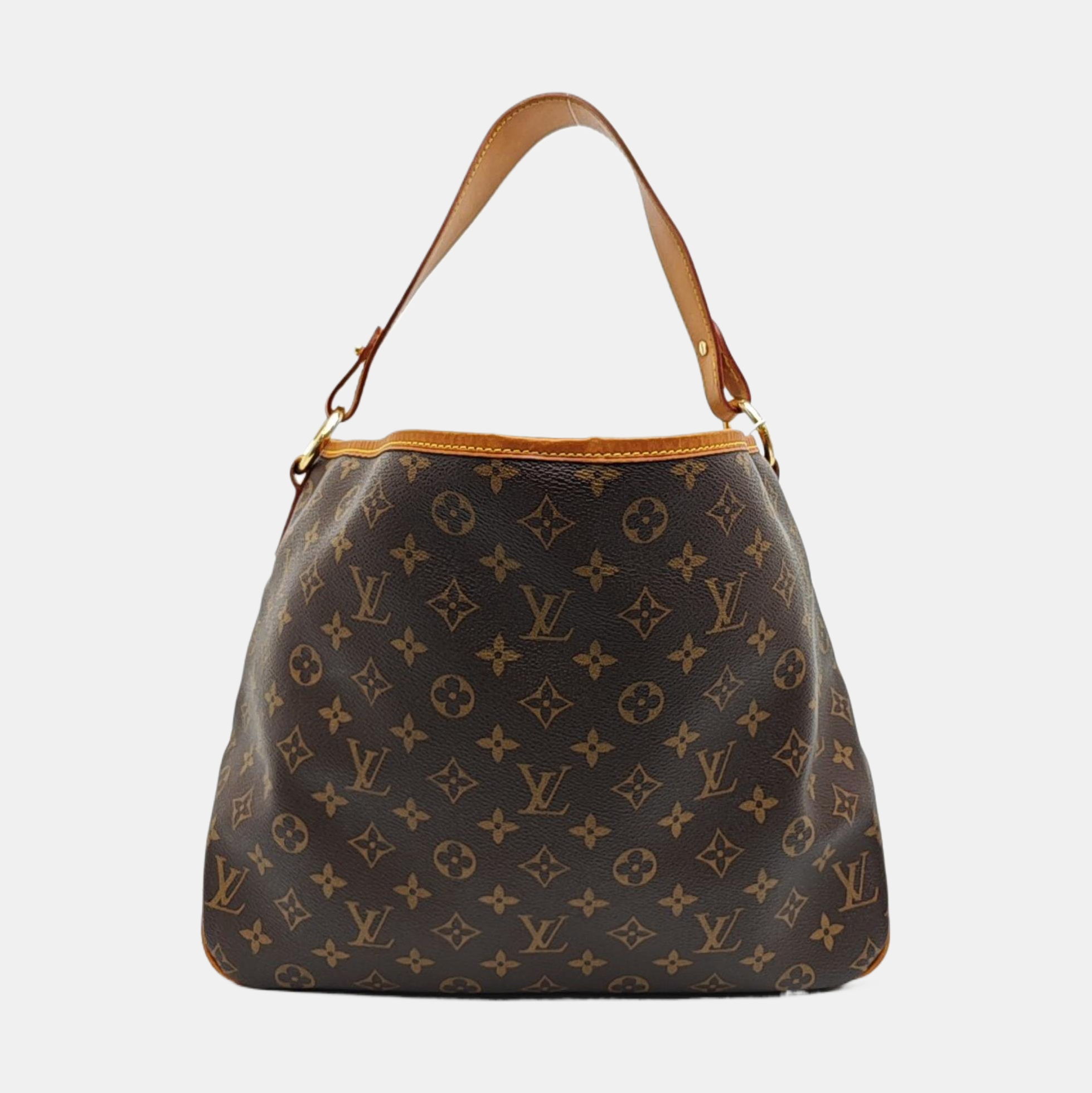 Monogram Coated Canvas Top Handle Bag Brown