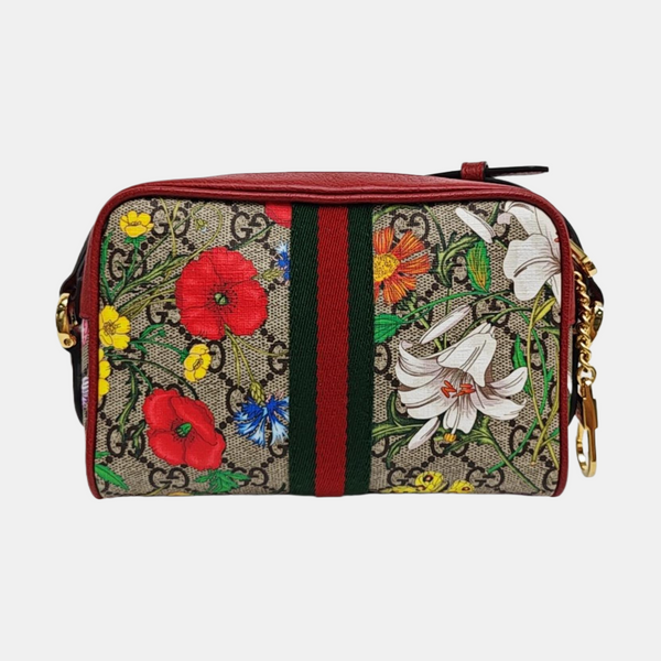 Ophidia Mini Monogram Coated Canvas Beige
