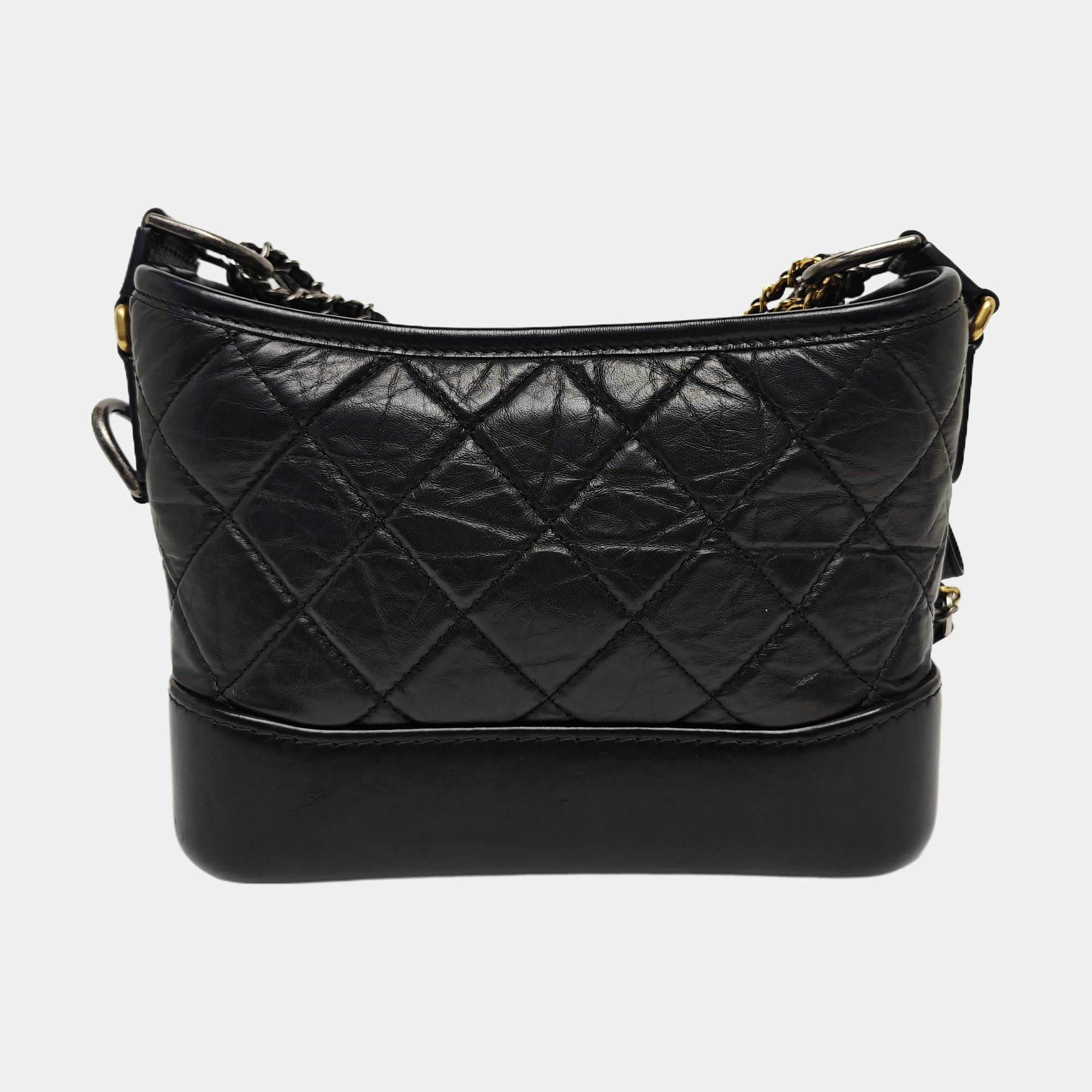 GABRIELLE Small Quilted Calfskin Black