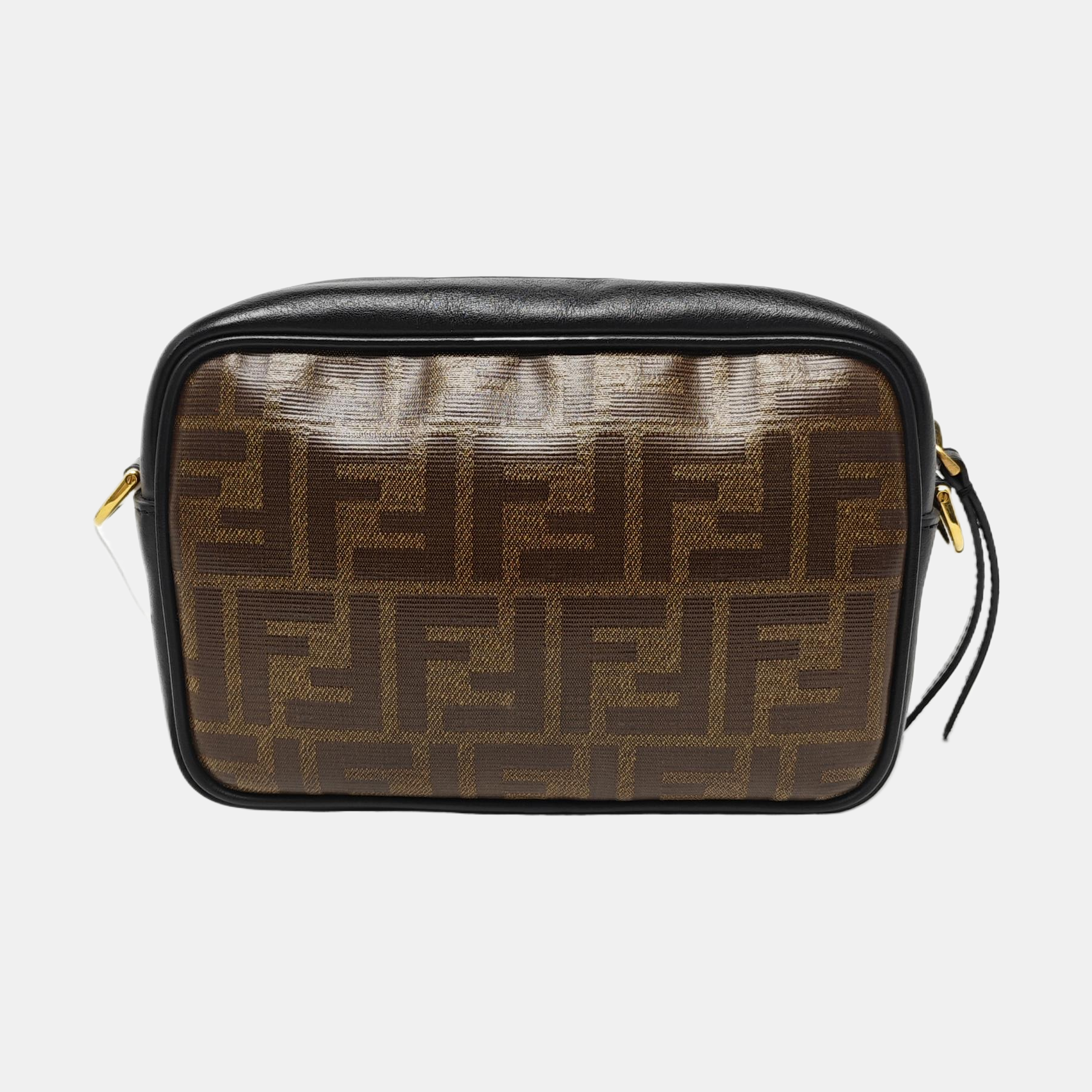 Coated Canvas Shoulder Bag Mini Brown