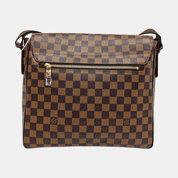 DISTRICT MM Damier Ebene Coated Canvas Brown