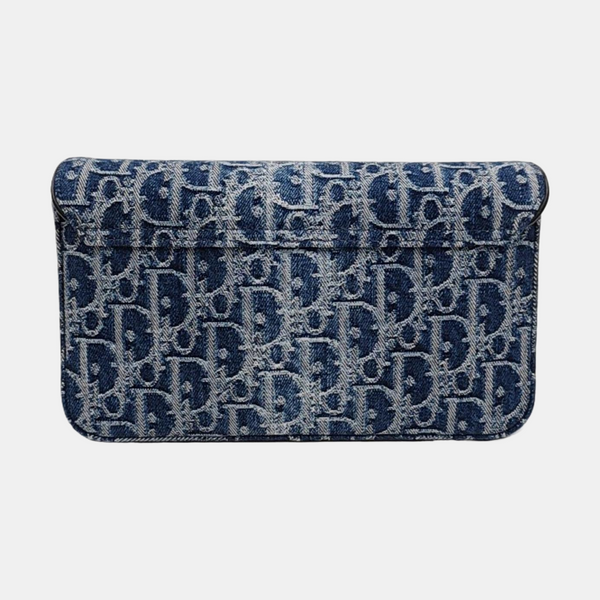 Saddle Medium Oblique Denim Blue