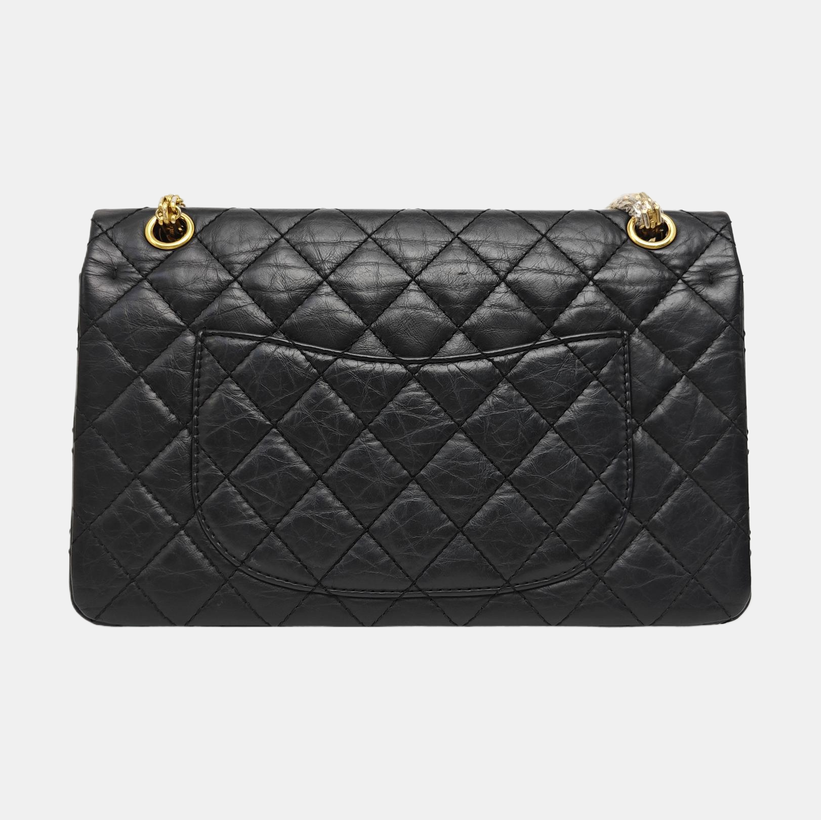 2.55 227 (jumbo) Quilted Calfskin Black