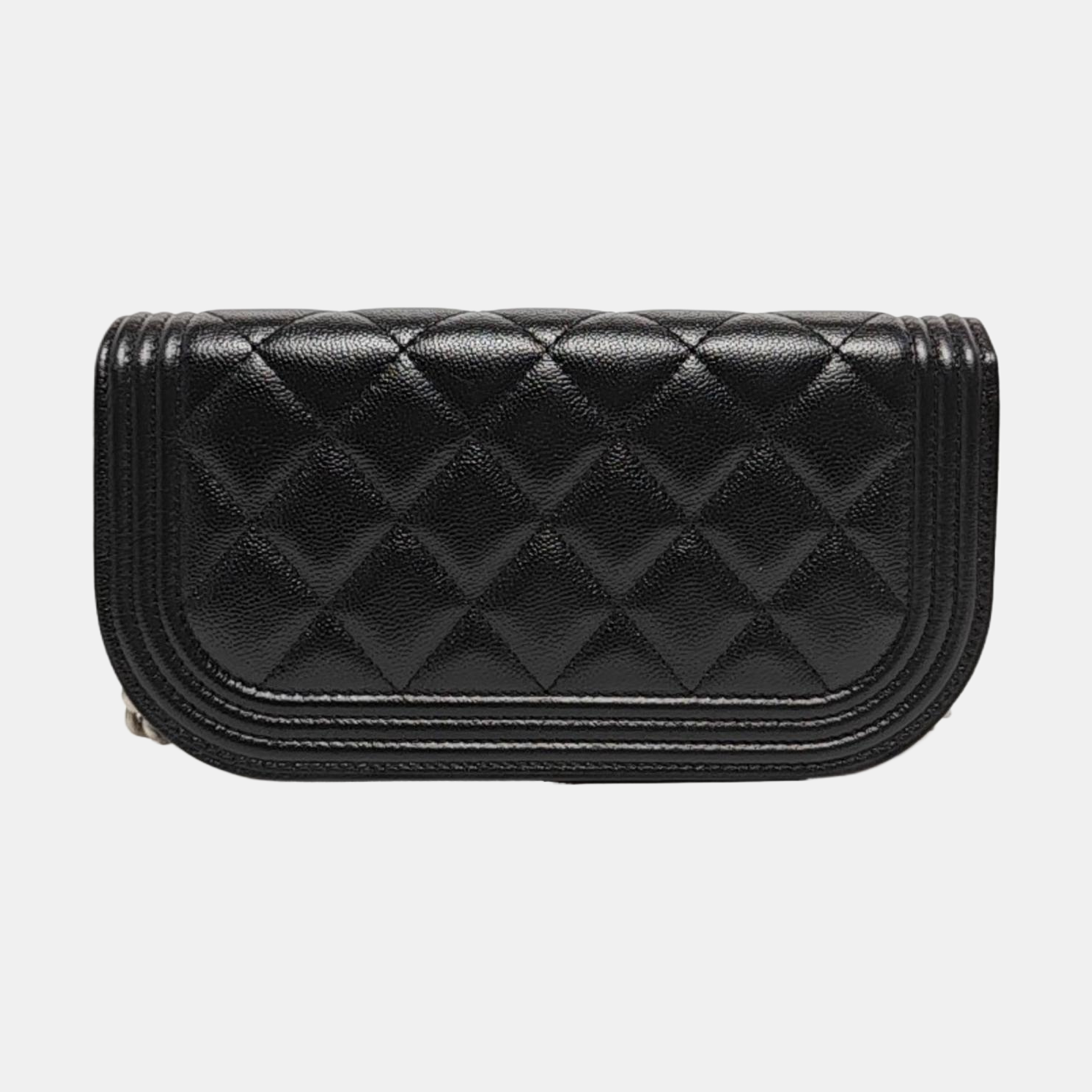 Quilted Grained Calfskin Black
