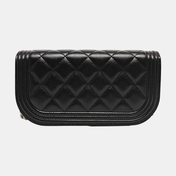Quilted Grained Calfskin Black