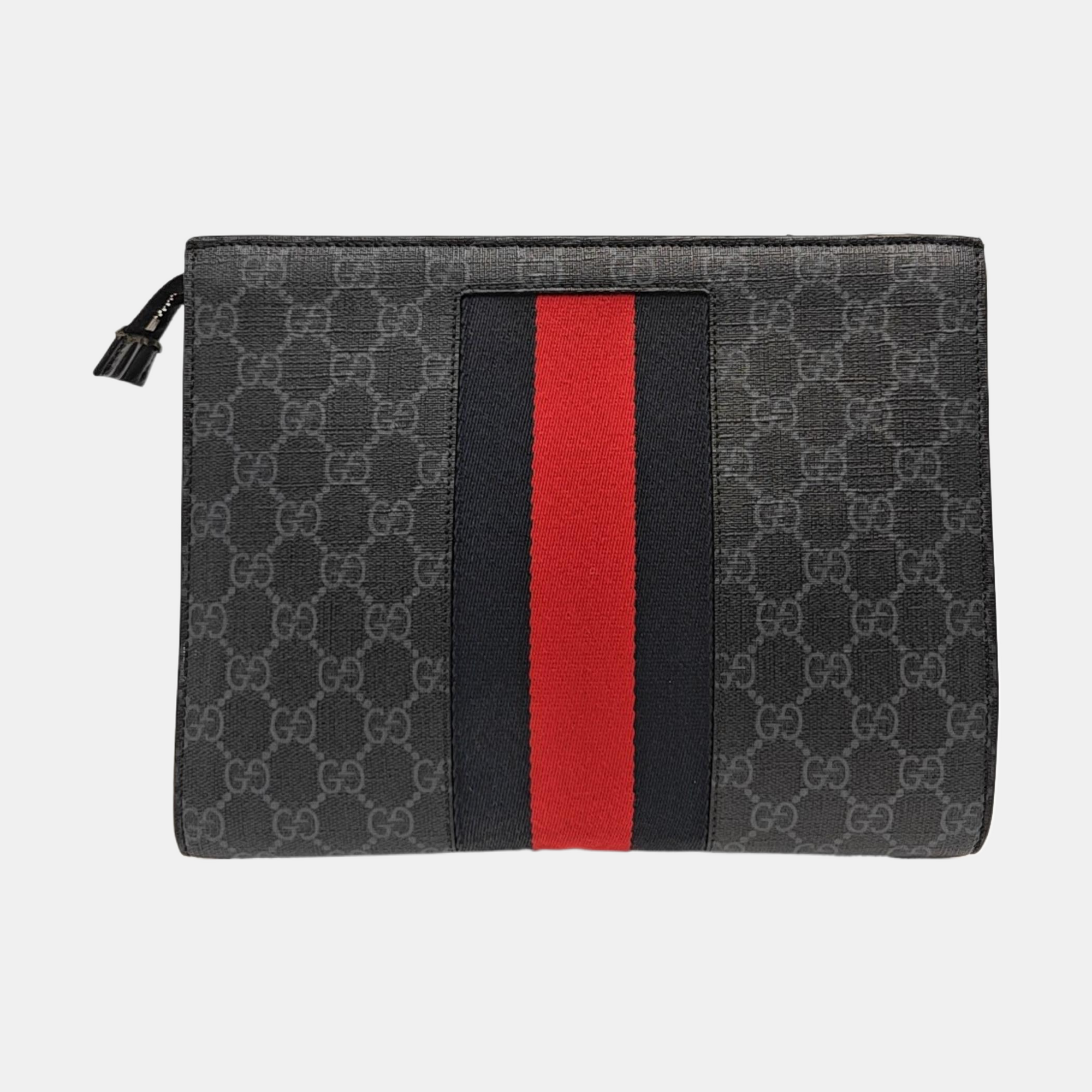 GG Supreme Monogram Coated Canvas Gray