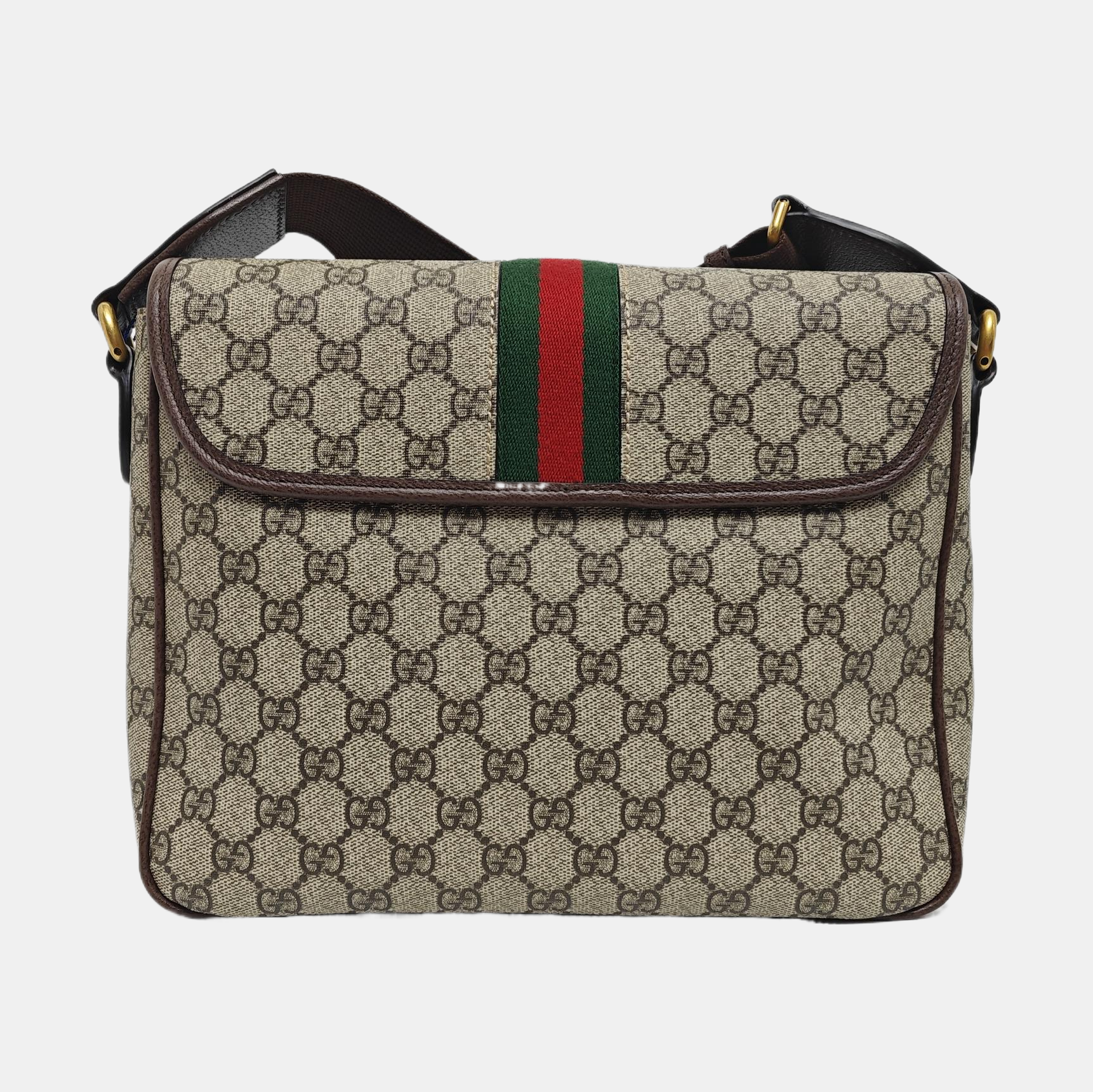 Ophidia Small Monogram Coated Canvas Beige