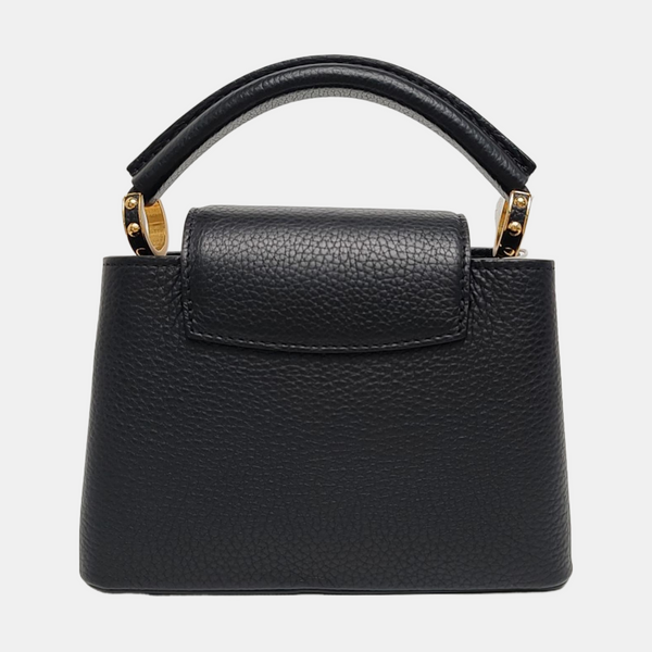 Authenticated pre-owned  CAPUCINES Mini Calfskin Black - Shoulder Bag at Looply