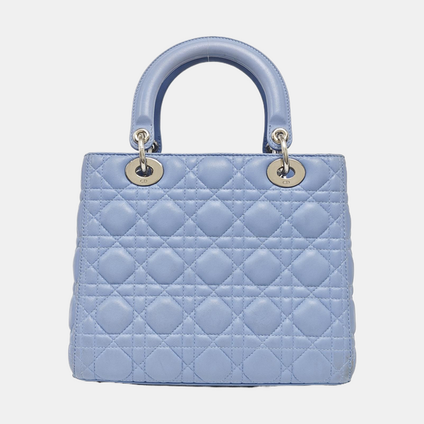 Lady Dior Medium Cannage Lambskin Blue