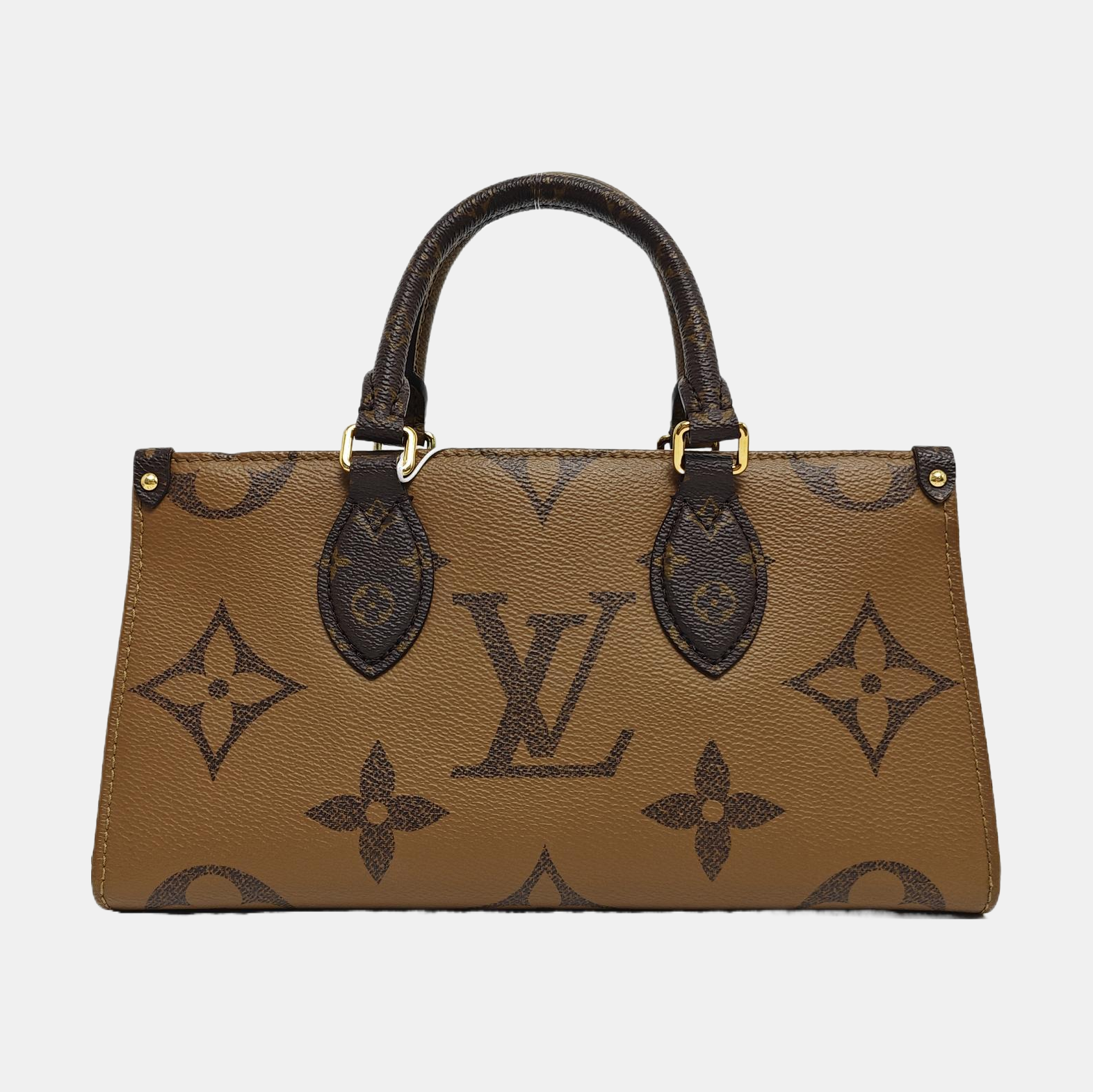 ONTHEGO EAST WEST PM Monogram Coated Canvas Brown