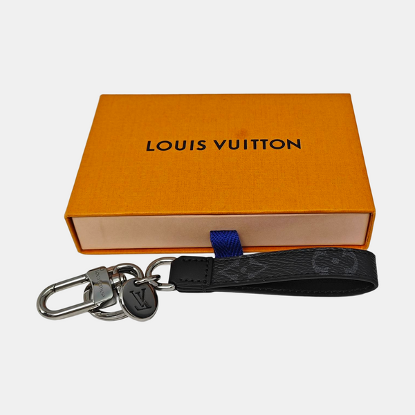 Coated Canvas Bag Charm Black