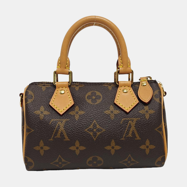 SPEEDY Nano Monogram Coated Canvas Brown