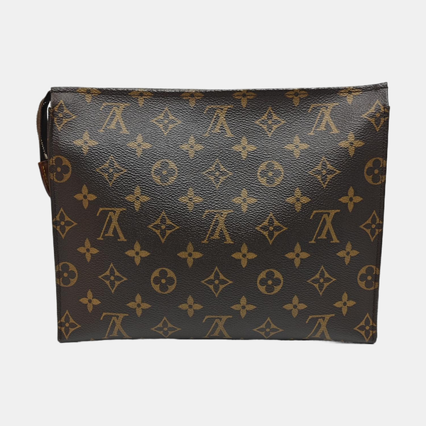 TOILET POCKET 26 Monogram Coated Canvas Brown