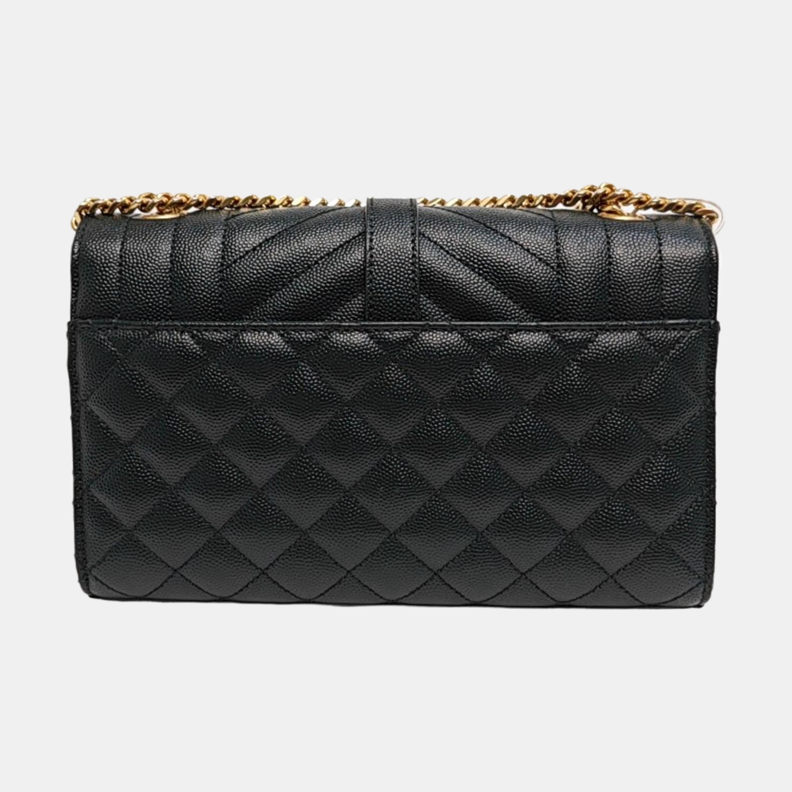 ENVELOPE Small Chevron, Quilted Calfskin Green