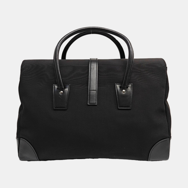 Canvas Top Handle Bag Black