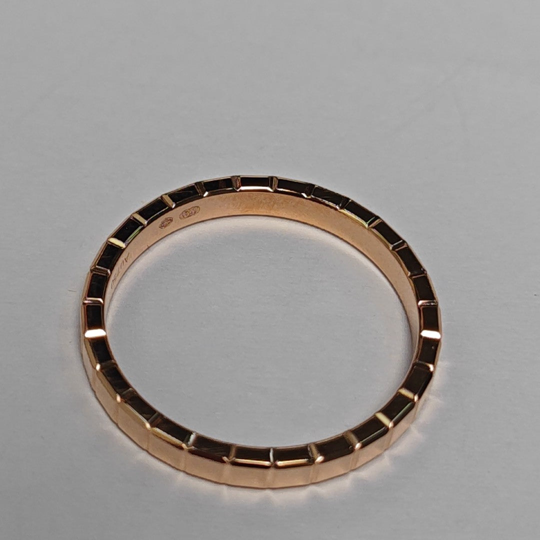 Ice Cube 18k Rose Gold Ring EU 53