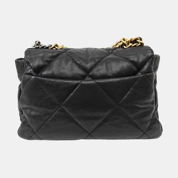 CHANEL 19 Medium Quilted Lambskin Black