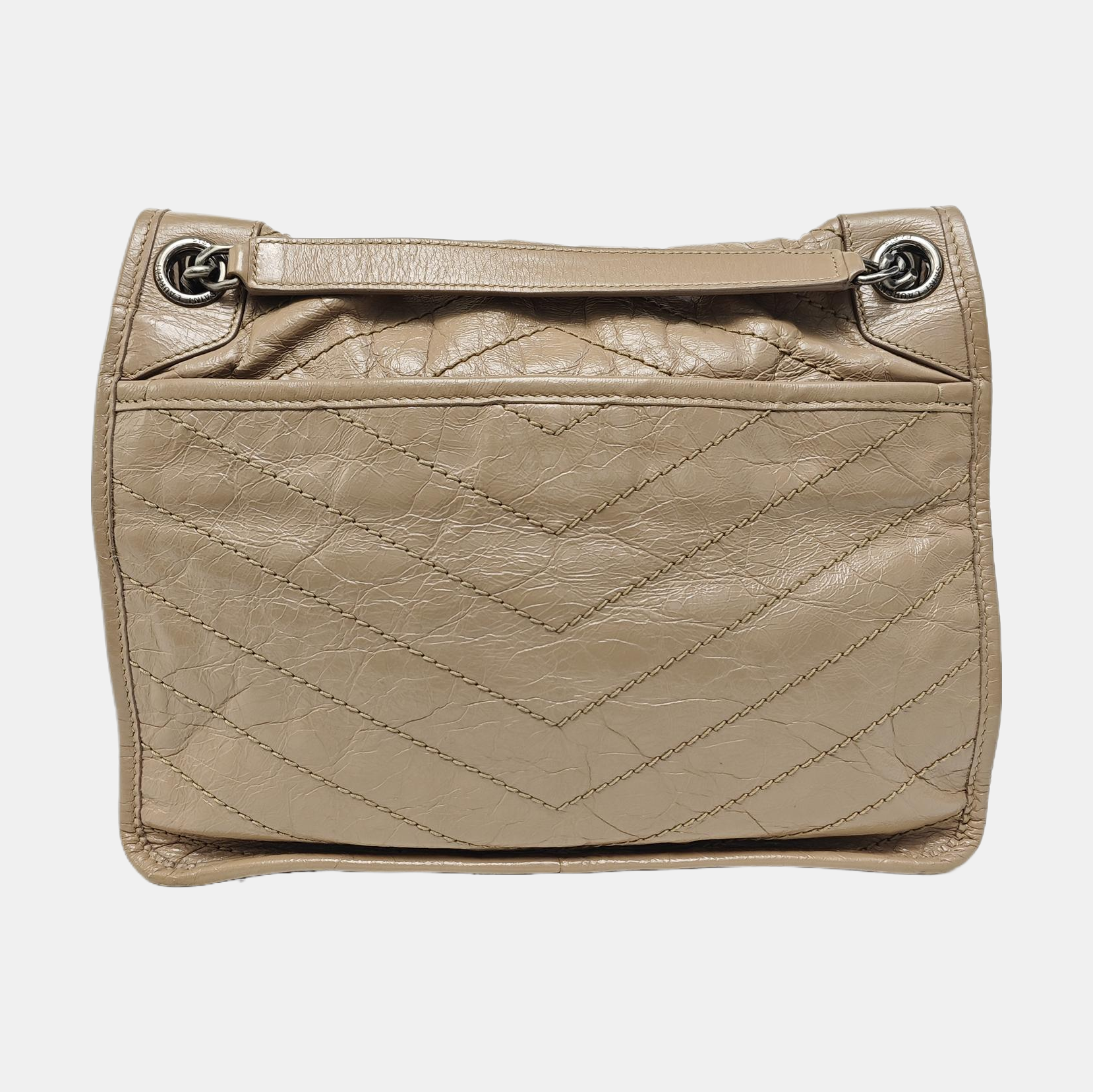NIKI Medium Chevron Calfskin Pink