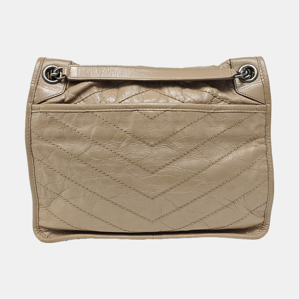 NIKI Medium Chevron Calfskin Pink