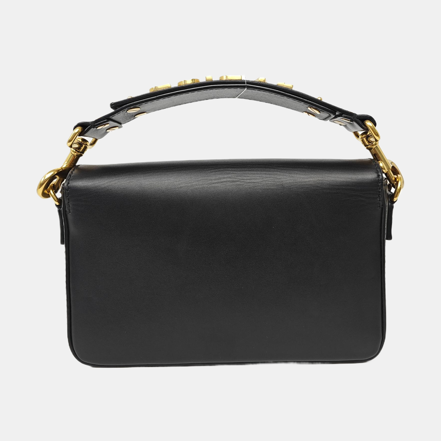 Calfskin Top Handle Bag Black