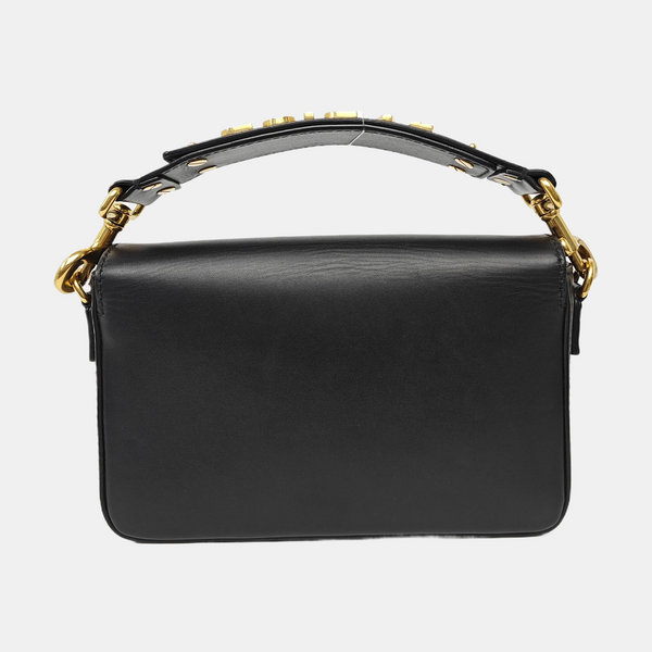 Calfskin Top Handle Bag Black
