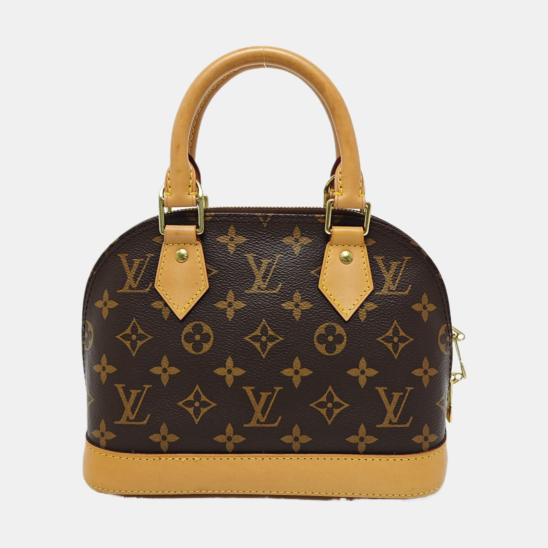 ALMA BB Monogram Coated Canvas Brown