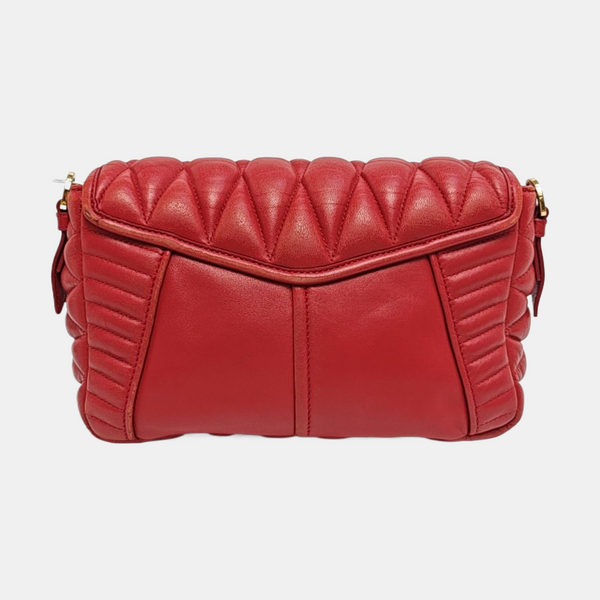 Miu Confidential Quilted Lambskin Red