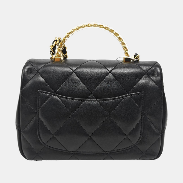 Mini Quilted Lambskin Black