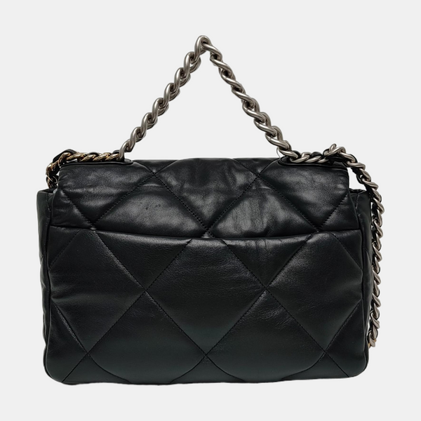 CHANEL 19 Large Quilted Lambskin Black