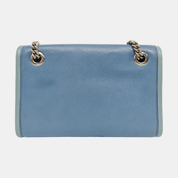 Calfskin Shoulder Bag Blue