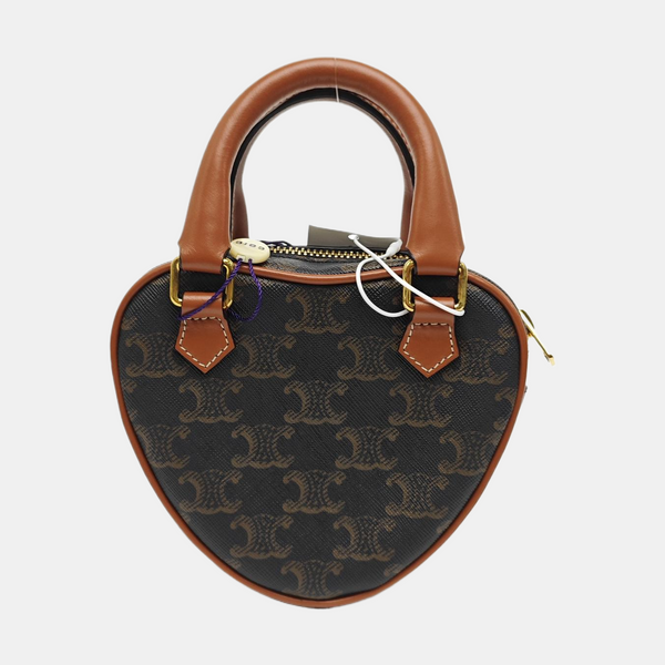 Coated Canvas Tote Bag Brown
