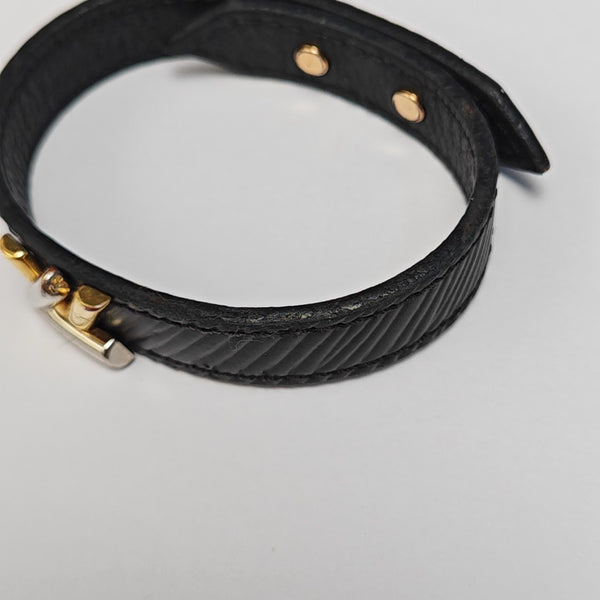 Leather Black Bangle