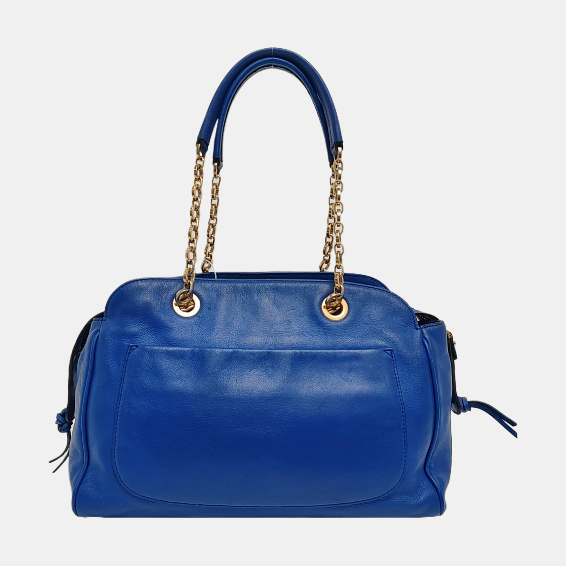 Calfskin Shoulder Bag Blue