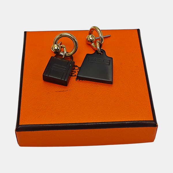 Amulette Maroquinier Metal Red Stud Earrings