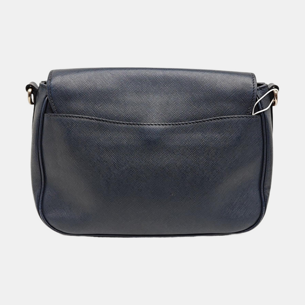 Saffiano Calfskin Shoulder Bag Blue