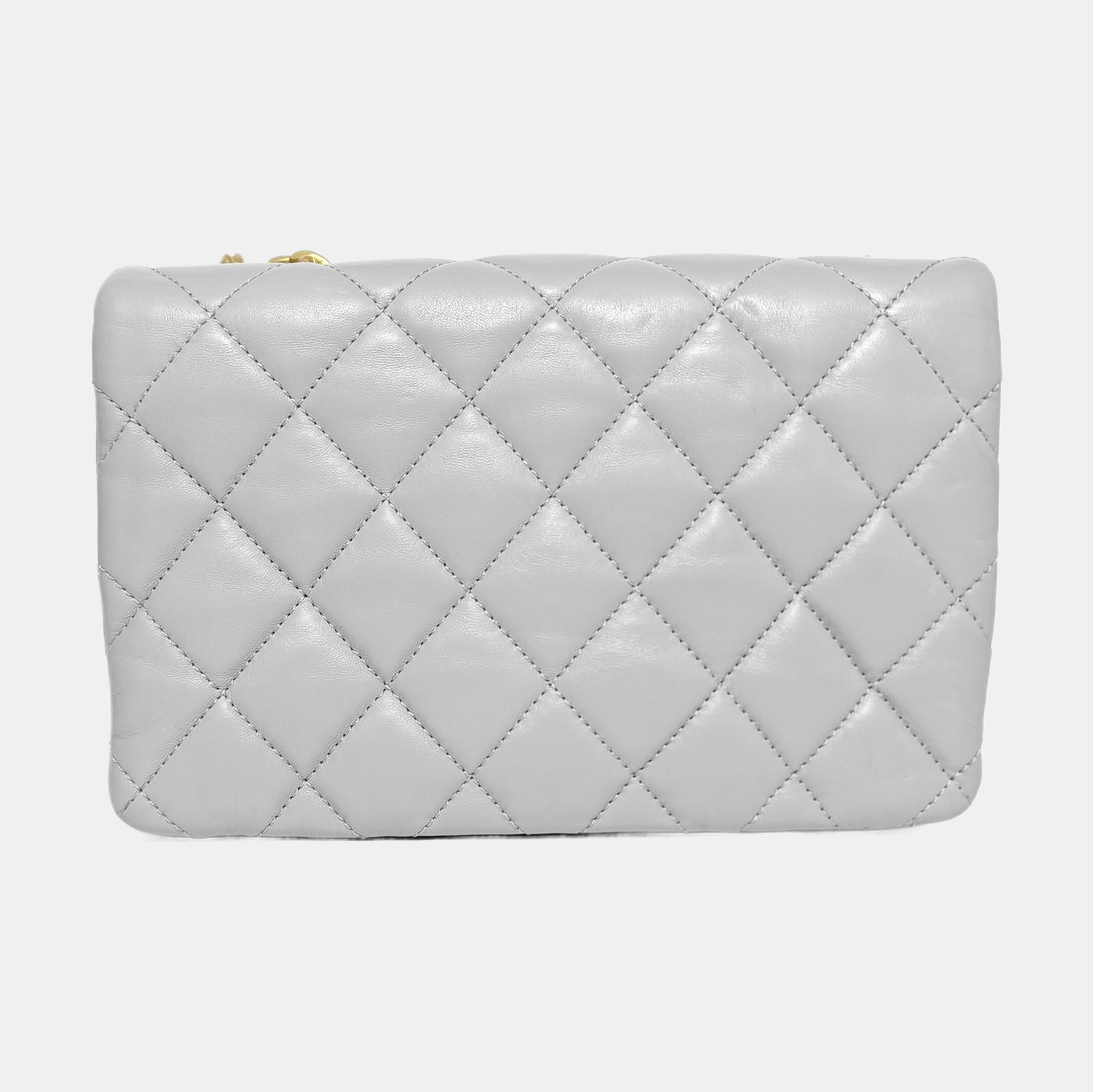CLASSIC FLAP Mini Quilted Lambskin Gray